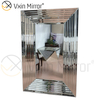 Design Wall Decoration WXM-1529 Mirrored Wall Art Silver Rectangle Wall Hanging Mirror