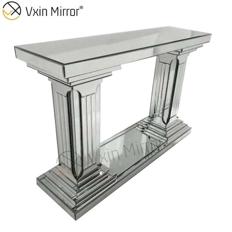 Factory Hot Sale Antique Modern Hallway Table WXF-082 Crystal Silver Mirror Narrow Mirror Console Table