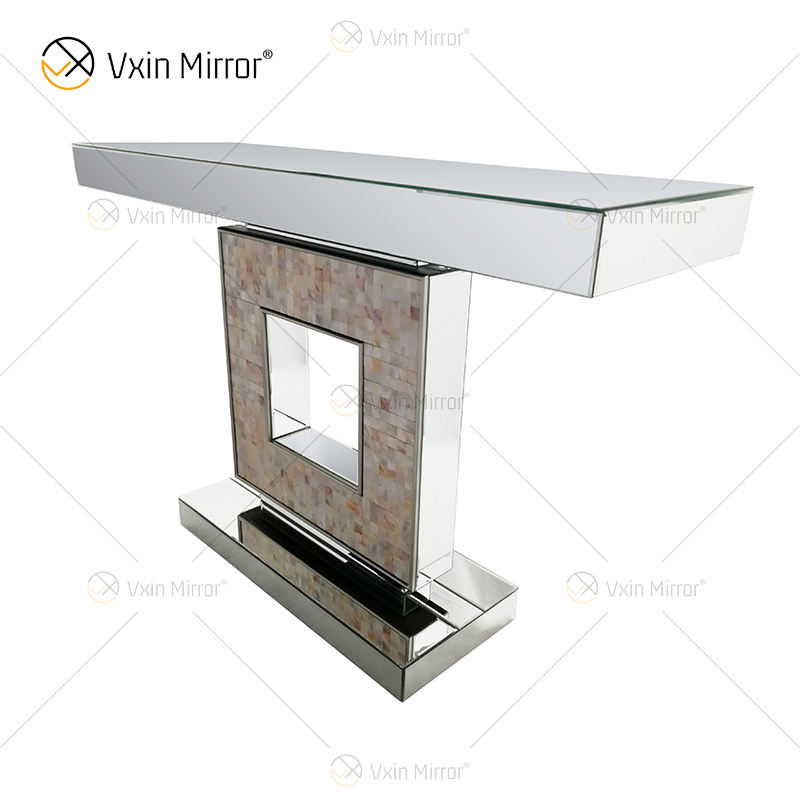 mirror and console table