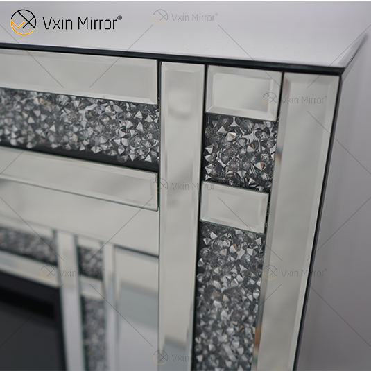 mirror fireplace insert