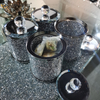 Top Quality Package VX-01 Silver Home Decor Acrylic Mirrored Glass Jars And Bottles with Lid