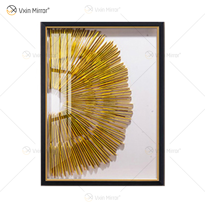Luxury Living Room Metal Abstract Black Frame Wall Art Decor Home Decoration Pieces 
