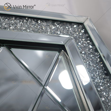 Venetian Rectangle Crushed Diamond Crystal Mirror Wall Art Home Decor Hallway For Living Room Sofas WXM-502