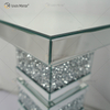 Vxin Elegant WXF-135 Home Decor Crushed Diamond End Table Silver Mirror Furniture Side Table