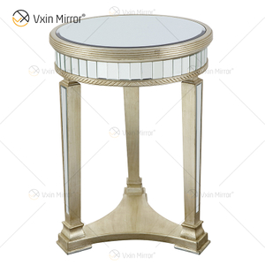 Luxury End Table WXWF-162 Home Decor Crystal Silver Anti Gold Furniture Mirrored Side Table