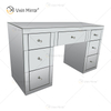 Factory Supply WXF-125 Modern Silver Mirrored Corner Dressing Table Chest Of Drawers