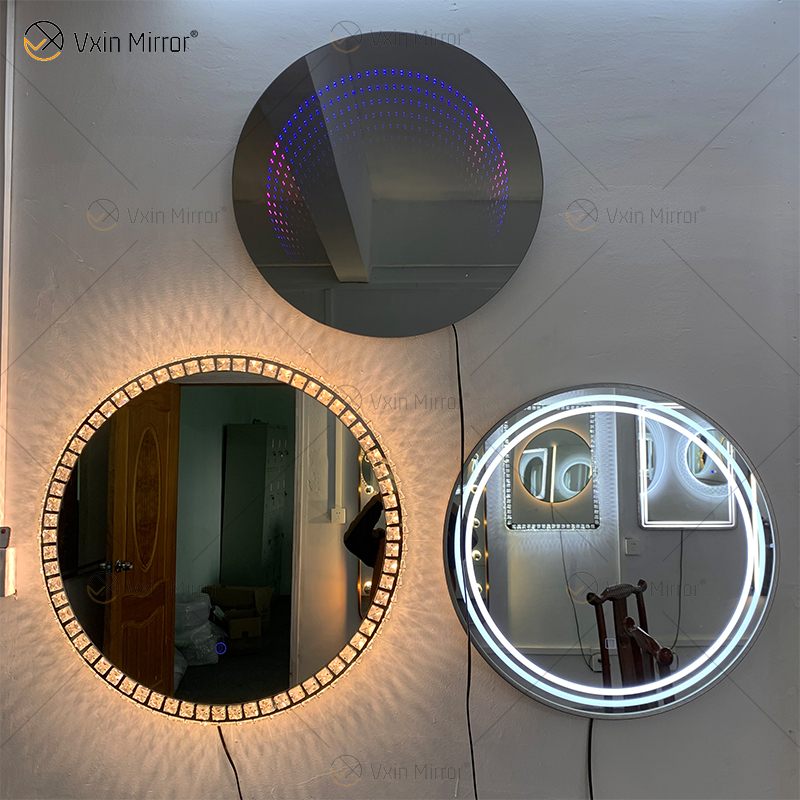WXDL-114 LED Remote Control 6-color Waterproof Power Supply RGB Wall-mounted Frameless Light Tunnel Mirror