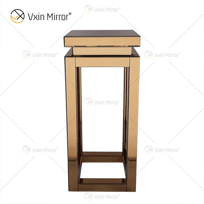 mirror pedestal side table