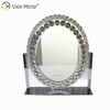 Oval Decorative Diamond Crystal Dimmable Touch Hollywood Table Top Vanity Mirror WXDL-175