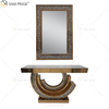 Original Factory Sparkly Crushed Diamond 3C Mirrored Console Table with Mirror Living Room Furniture