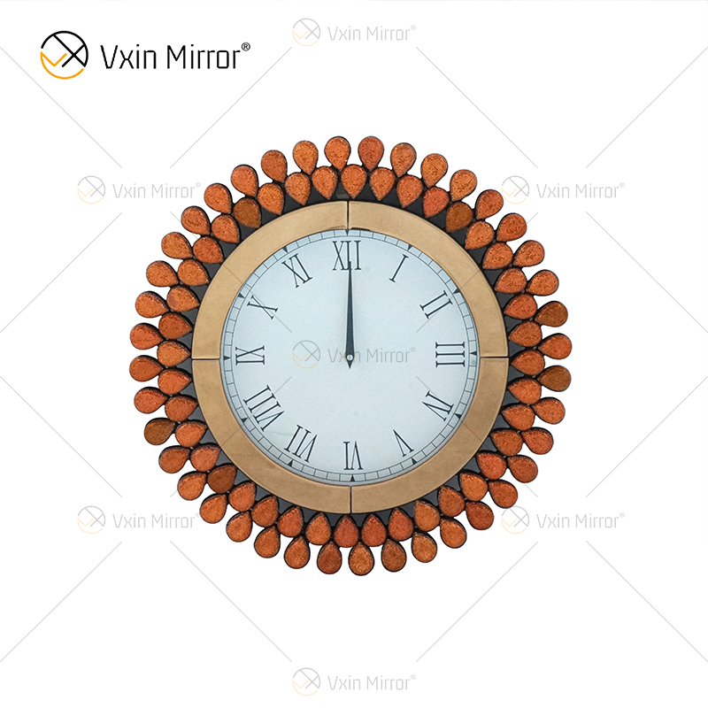 New Design Jewelry WXMC-076 Modern Silver Decorative Mirrored Clock