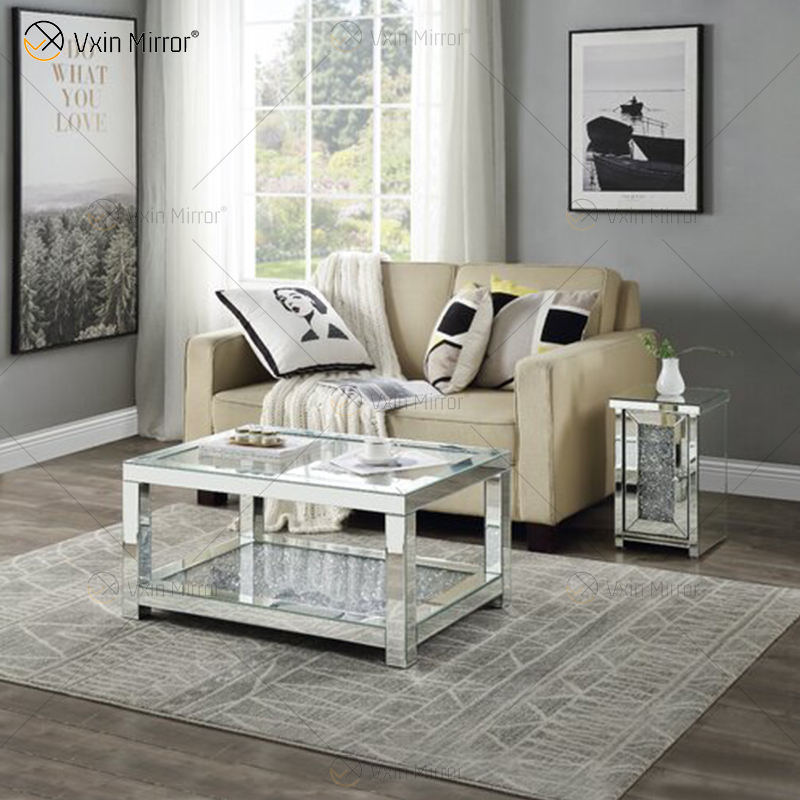 round coffee table with glass top