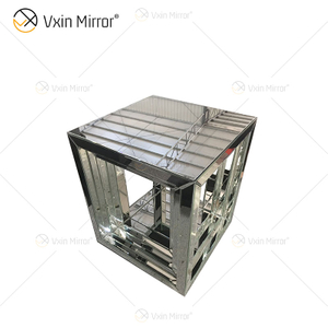 Custom Modern Mirrored Bedside Table Sofas Corner Table for Home Furniture WXF-848