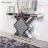 Wholesale Mirrored Console Table Crushed Diamond Crystal Hallway Entryway Table Console