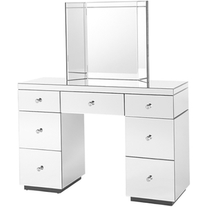 Hot Sale WXWF-834 Dresser Silver Glass Dressing Table Modern with More Drawers Dressing Table