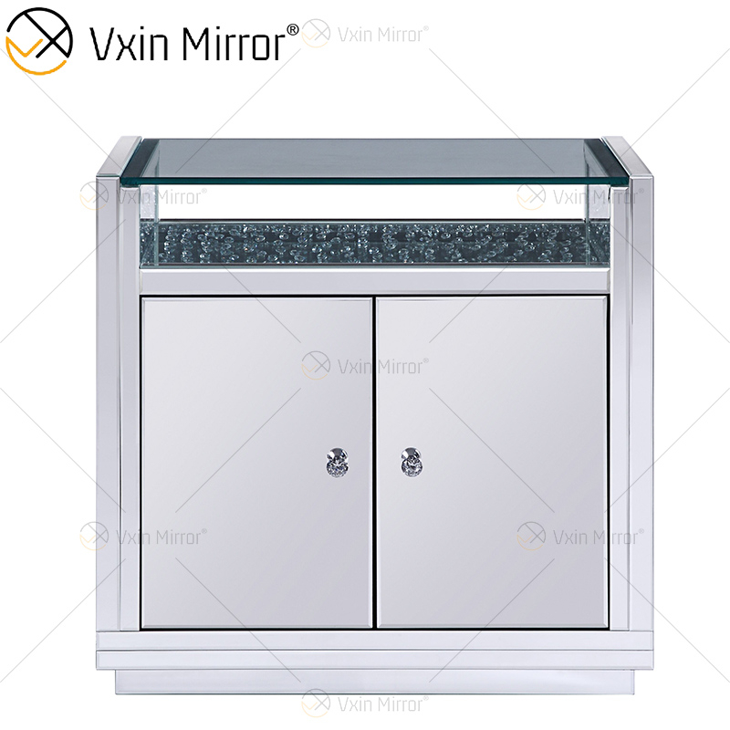 LED Design WXF-2124 Octagonal Beads Fashion Makeup Mirror Cabinet Match LED Mirror Custom Plug