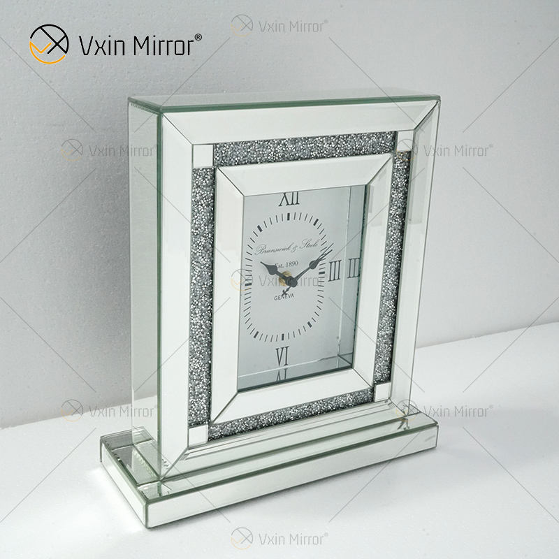large mirrored clock