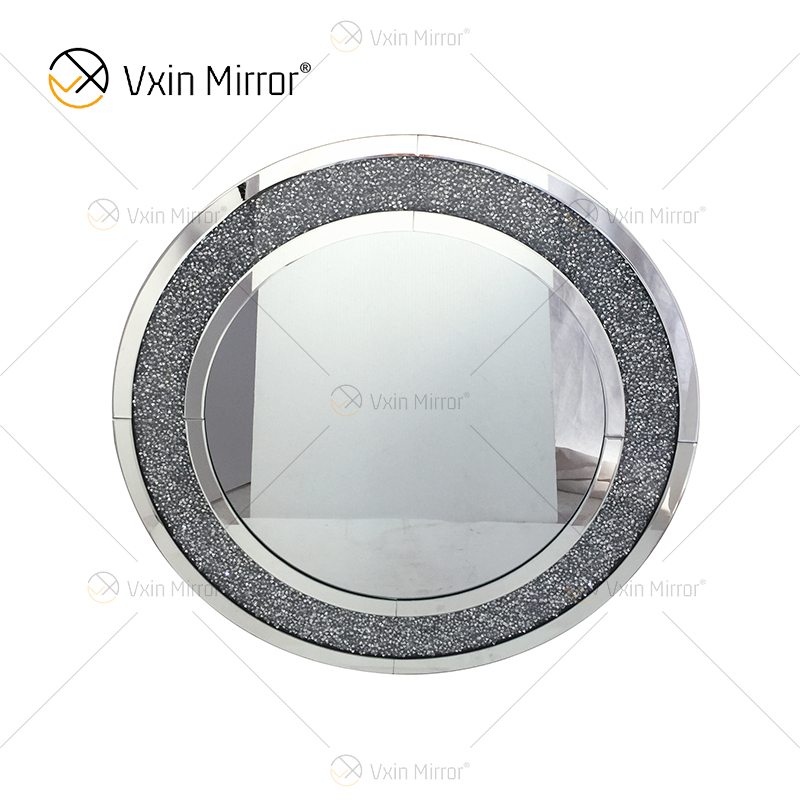 Multi Color Modern Silver Crystal Crafted Wood Console Table And Mirror