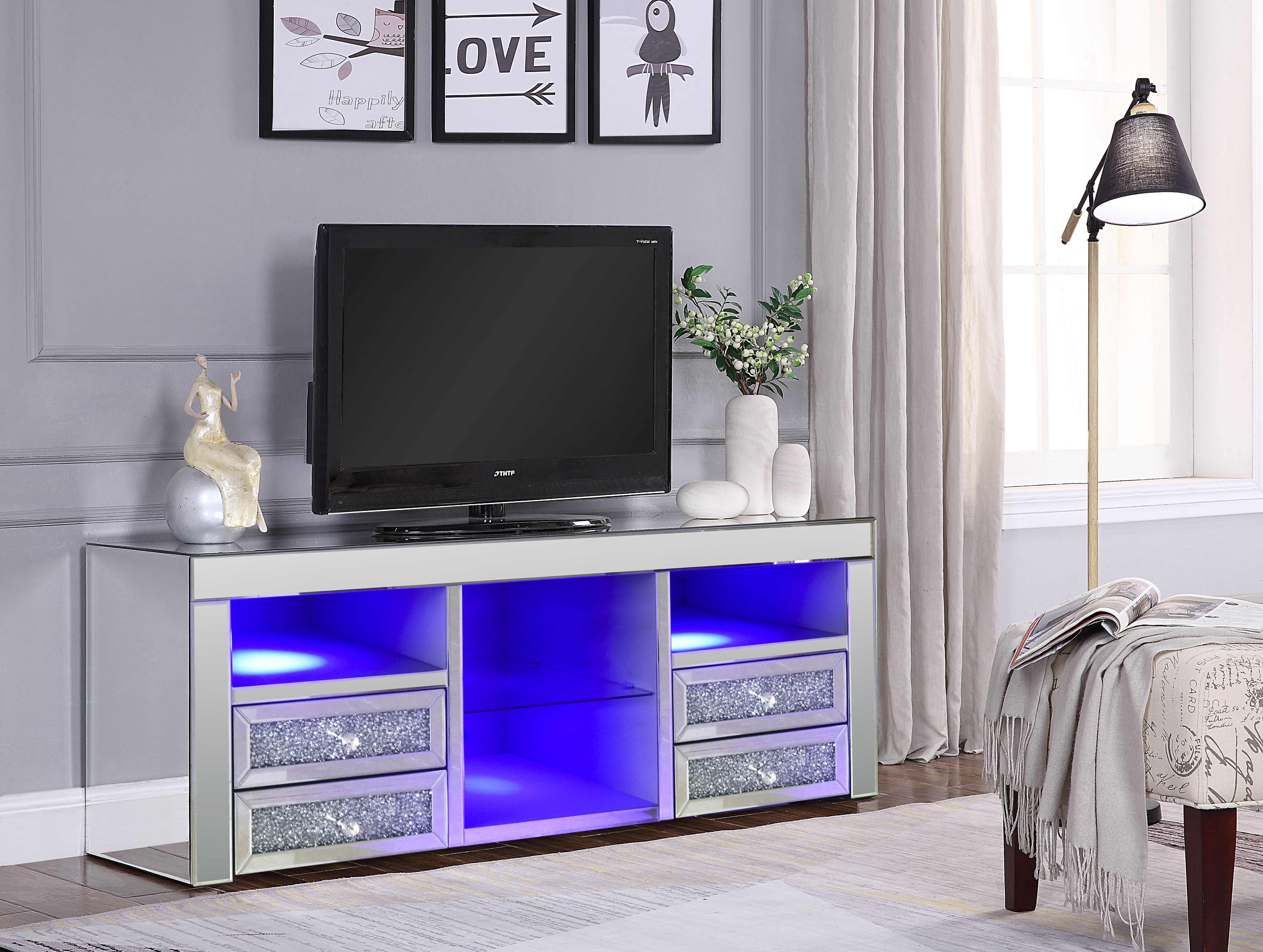 mirror tv stand