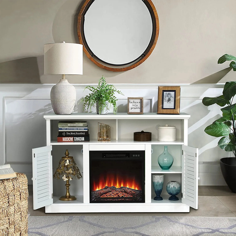 Modern white cream wind TV cabinet