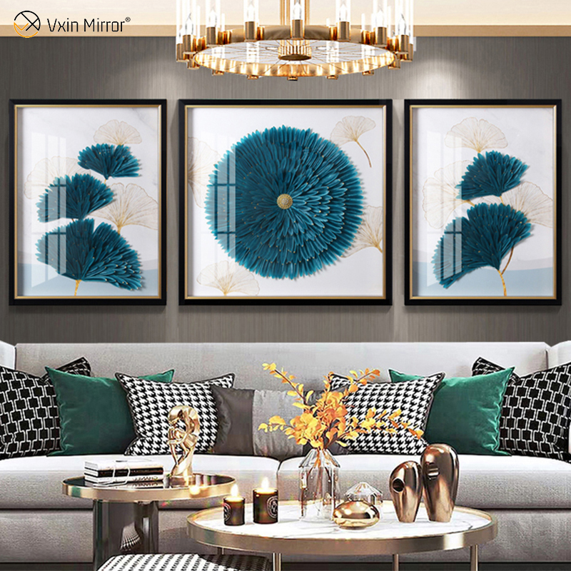 Wall-mounted Art Flower Hanging Picture for Living Room 