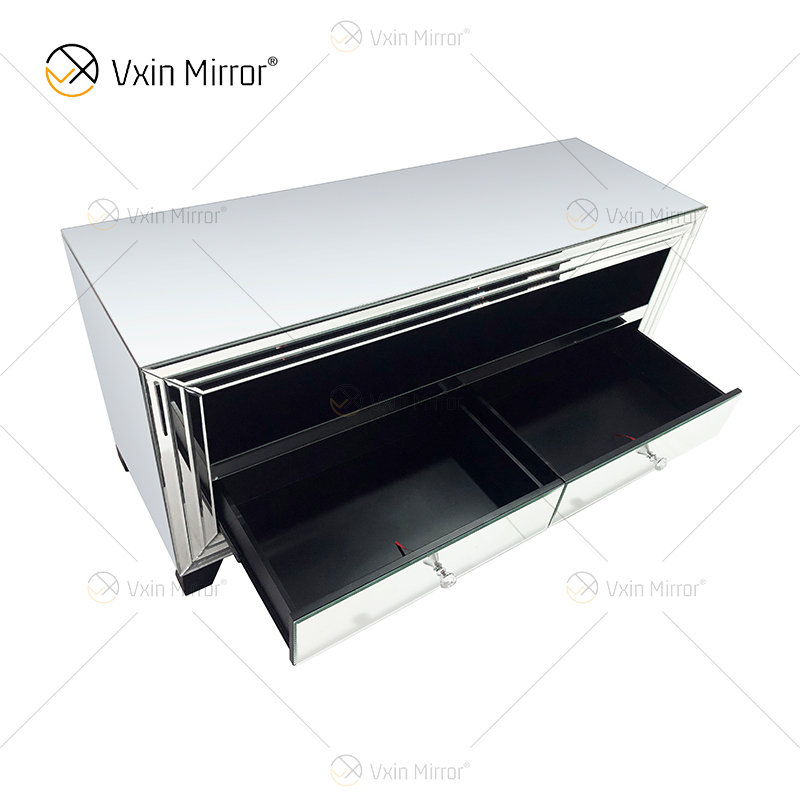 Vxin Popular Modern Glass Mirrored TV Stand Cabinet Display Mirror Cabinet