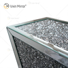 Factory Hot Sale WXF-081 Silver Diamond Side Table 3D Modern Luxury Mirrored Side Table