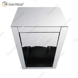 Vxin Mirror Hot Sale WXR-008 Silver Home Decor Mirored Cupboard Cabinet With Drawers with Self