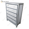 Vxin Mirror WXR-006 Silver Home Decor Mirored Cupboard Cabinet With 5 Drawers