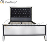 Black Frame Silver Glass Mirrored King Mirror Bed Furniture