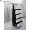 Storage Shelf Rack Wall Mounted Shelf with Drawer Mirror Bedside Tables Nightstand Wholesale Durable Mirrored Bedside Table