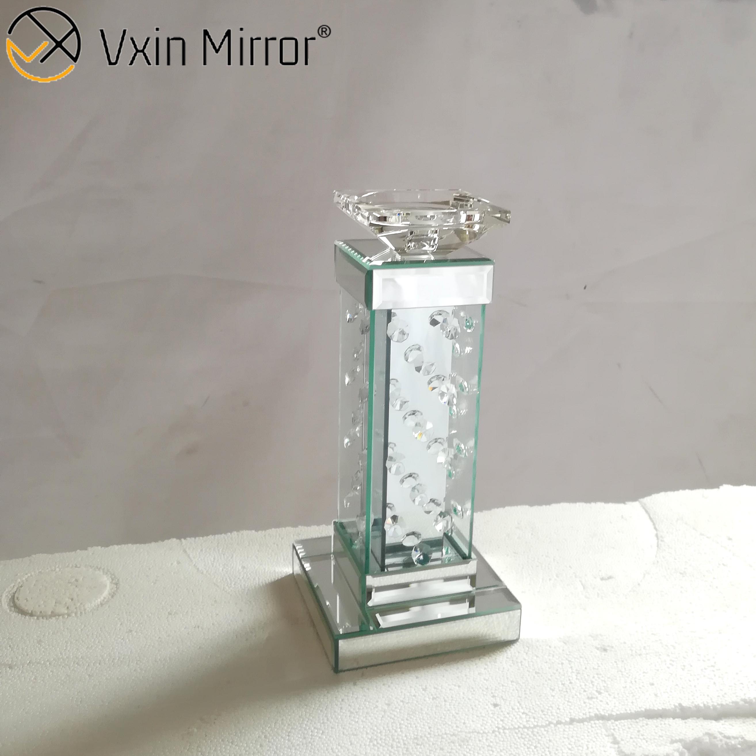 Vxin Mirror WXCH-05 Crystal Mirrored Candle Holder