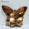 Modern Two Colors Silver Brown Mirrored Butterfly 3d Mirror Wall Art Home Decor Wall Frame in Living Room Furniture WXM-1097