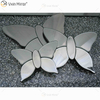 Modern Two Colors Silver Brown Mirrored Butterfly 3d Mirror Wall Art Home Decor Wall Frame in Living Room Furniture WXM-1097