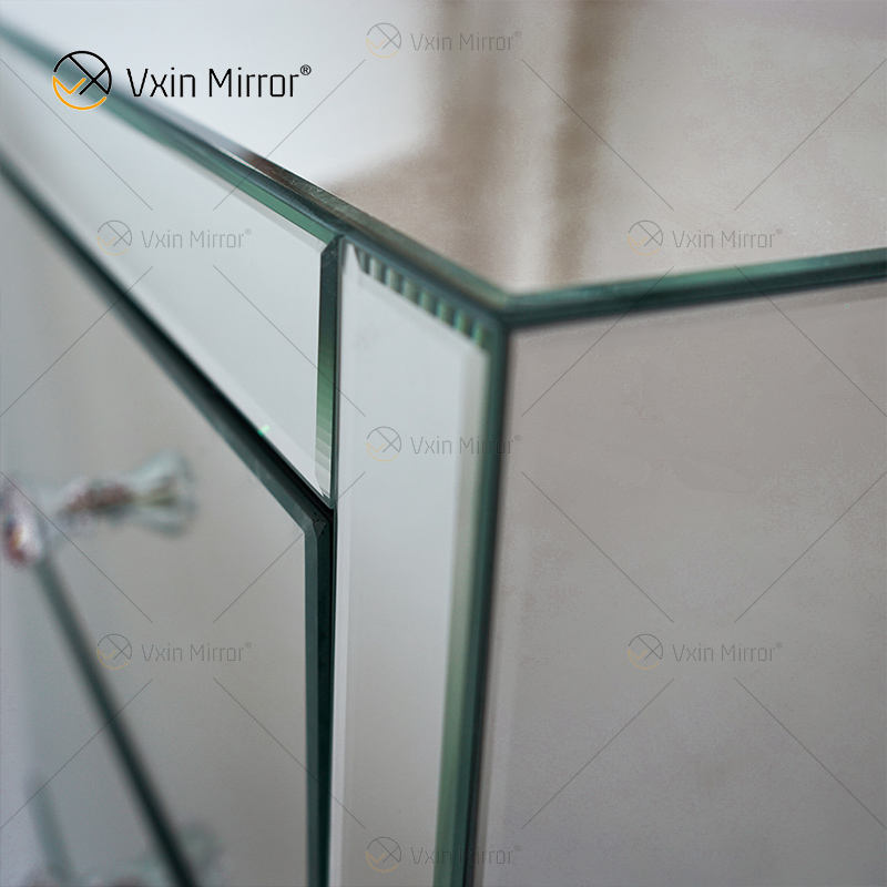 mirrored dresser and nightstand set