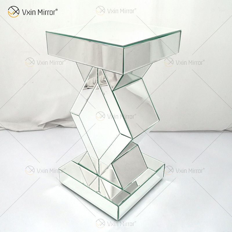 Cheap New Design Vxin WXF-115-1 Home Decor Crushed Diamond End Table Silver Mirror Furniture Side Table
