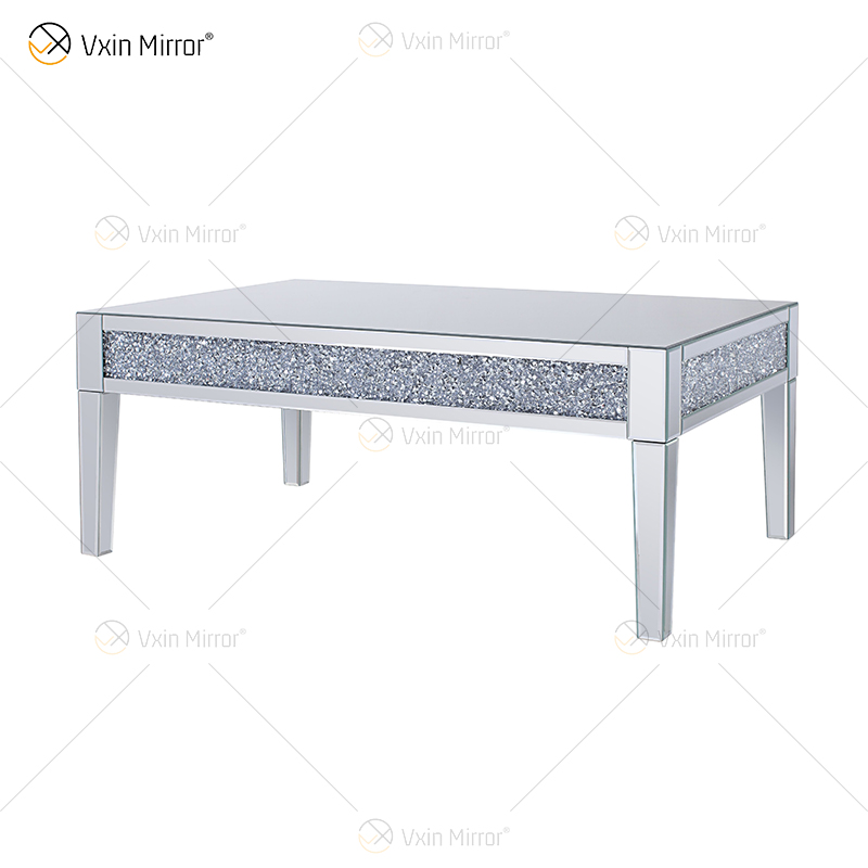 Vxin Customized Side Table WXF-170 Crushed Diamond Homemade Silver Coffee Table
