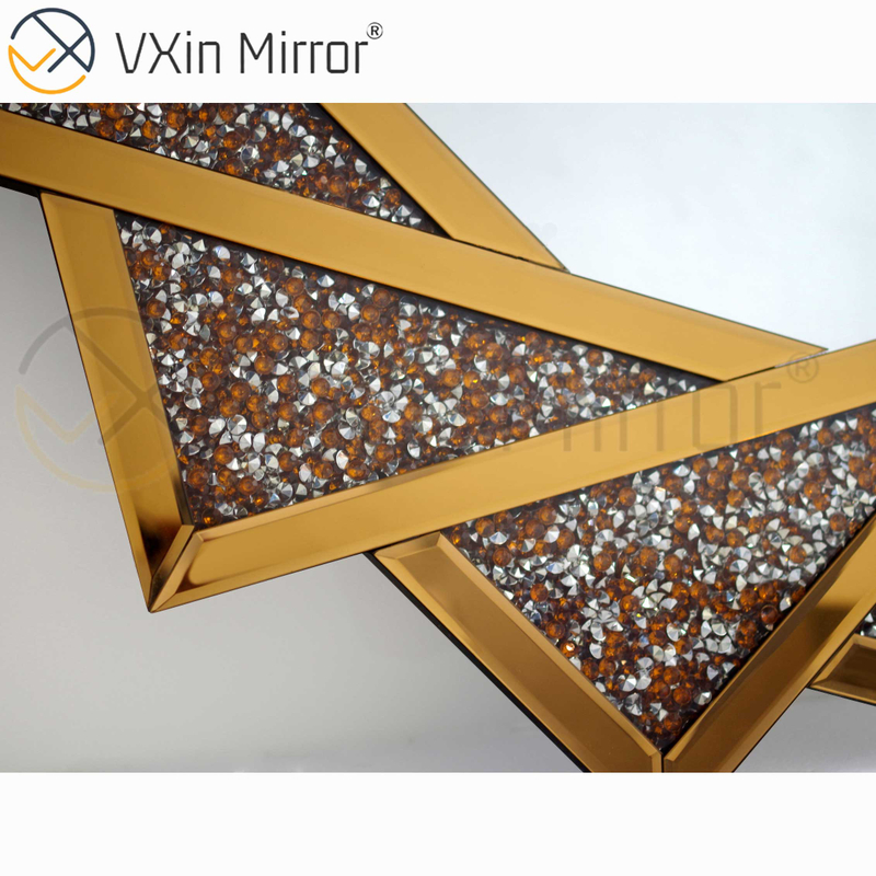 Hot Sell VXin WXM-1779 Modern Crystal Silver Crushed Diamond Wall Hanging Mirror
