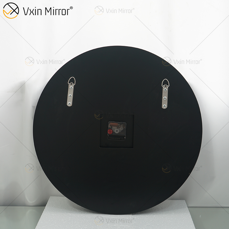 Hot Sale Modern Silver Crushed Diamond Round Mirror Wall Clock