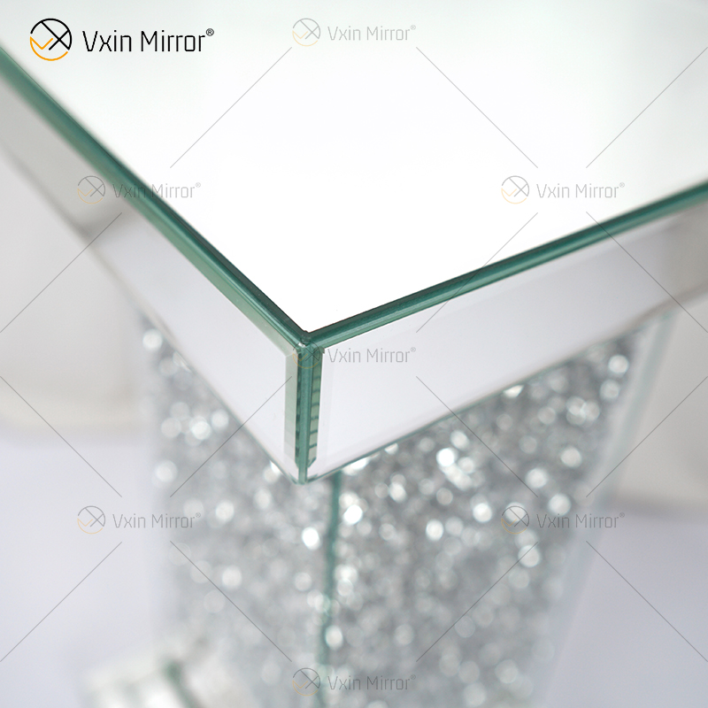 Hot Sale WXF-979 Mirror Side Tables for Living Room Modern Rectangle Crushed Diamond Side Table