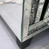 Vxin Mirror Furniture Crushed Diamond Silver TV Cabinet Mirror TV Stands with 2 Drawers