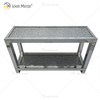 Vxin Mirrored Furniture WXF-117-2 Modern Elegant Crued Mirror Side Table