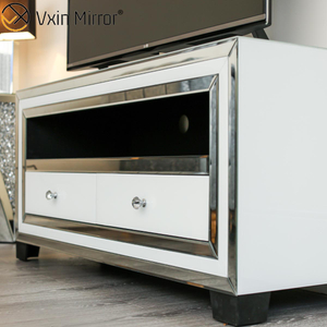 Vxin Mirror WXWF-790 Furniture Modern White Silver Glass TV Cabinet Stands