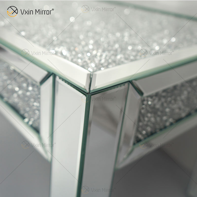 mirrored crystal coffee table