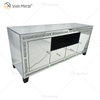 Vxin Mirror Furniture Crushed Diamond Silver TV Cabinet Mirror TV Stands with 2 Drawers