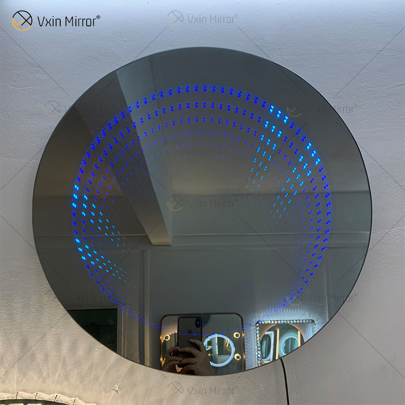 WXDL-114 LED Remote Control 6-color Waterproof Power Supply RGB Wall-mounted Frameless Light Tunnel Mirror