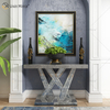 Factory Direct Sale WXWF-513 Diamond Crush Mirror Console Table Crystal Home Furniture Glass Console Table