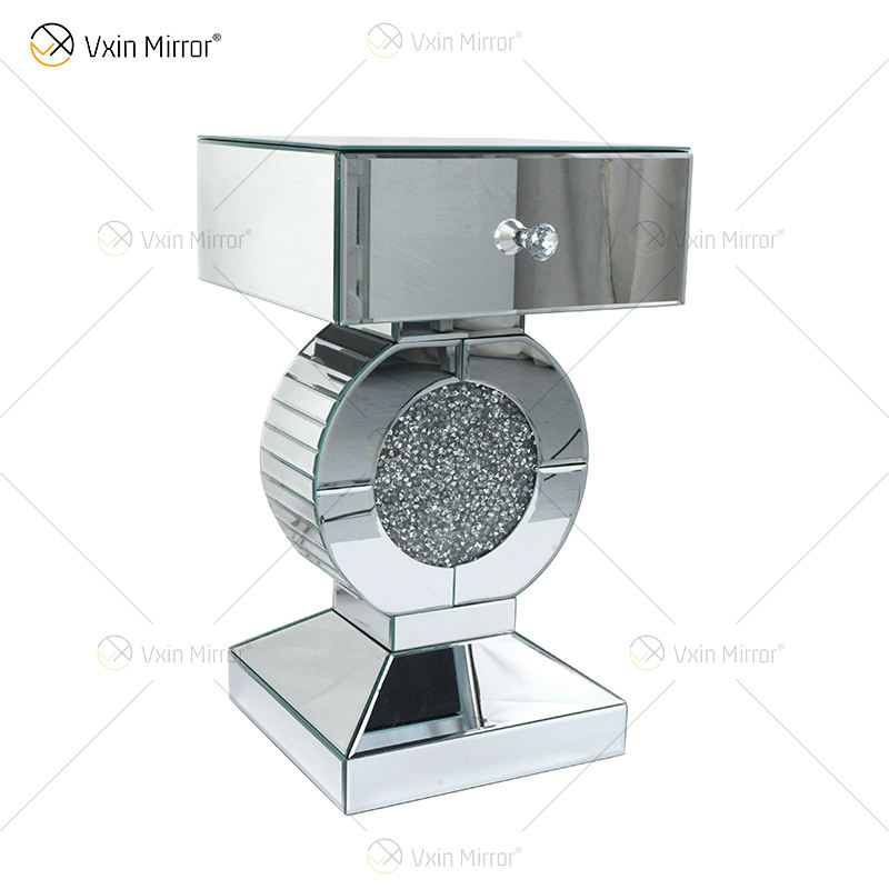 mirrored table console