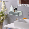 Vxin Factory Supply WXF-153 Silver Wall Decor Silver Crushed Diamond Mirror Rectangle Wall Shelf