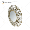 Fashion Decorative WXM-1525 Wall Decoration Silver Glass Luxury Round Wall Unique Mirror